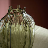 Habitat green seed pod glass vase H32.5cm (British brand)