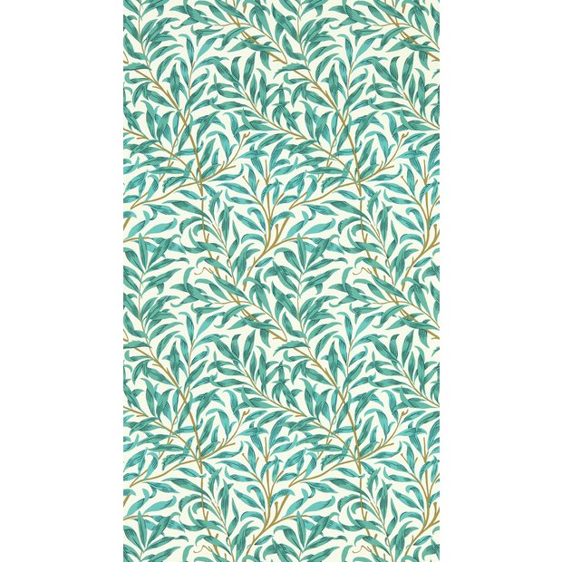 Clarke & Clarke Willow Bough Teal Blue wallpaper roll, imported from the UK