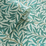 Clarke & Clarke Willow Bough Teal Blue wallpaper roll, imported from the UK