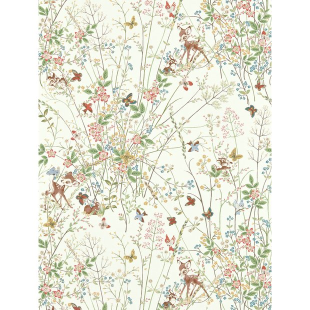 Sanderson Disney Bambi Sugared Almonds wallpaper, imported from the UK
