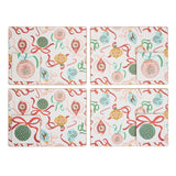 Argos Home bow bauble placemat and coaster set, imported from the UK
