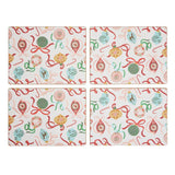 Argos Home bow bauble placemat and coaster set, imported from the UK