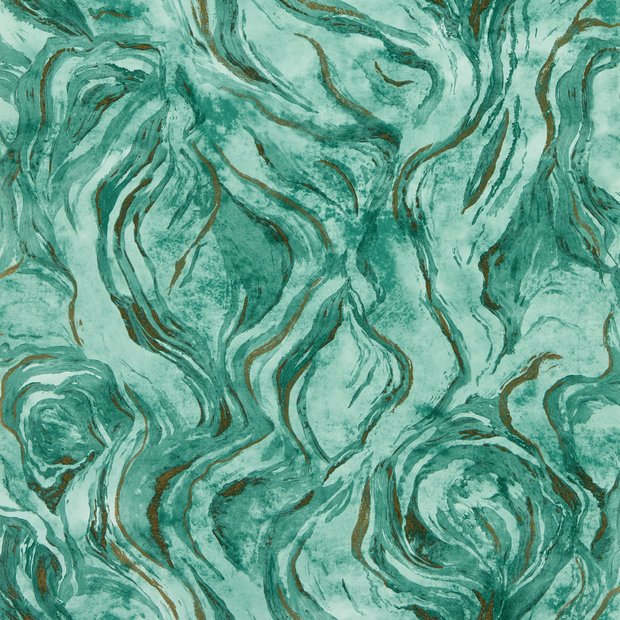 Clarke & Clarke Lavico Teal Wallpaper, imported from the UK