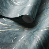Clarke & Clarke Lavico Teal Wallpaper, imported from the UK