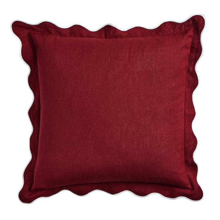 Habitat scallop cushion pomegranate 43x43cm - British product