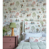 Sanderson 101 Dalmatian candy floss cream wallpaper, imported from the UK