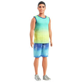 Argos Barbie Fashionistas Ken Doll with Black Hair in Blue Green Ombre Tank - 32cm- Buy online at McGrocer