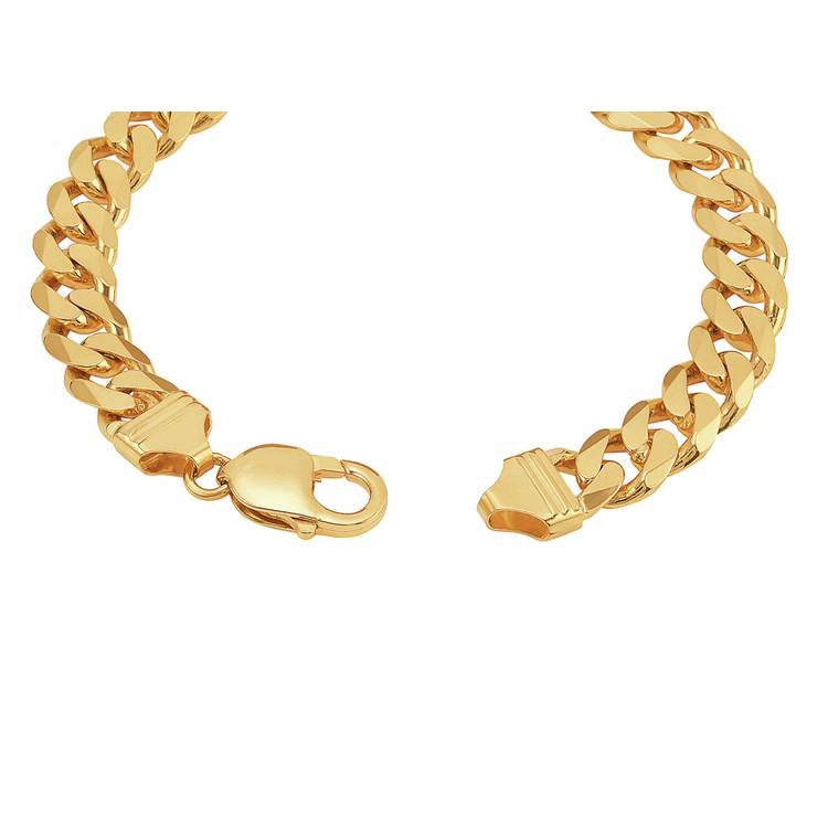Revere 9ct gold plated sterling silver curb bracelet 21.6cm (British brand)