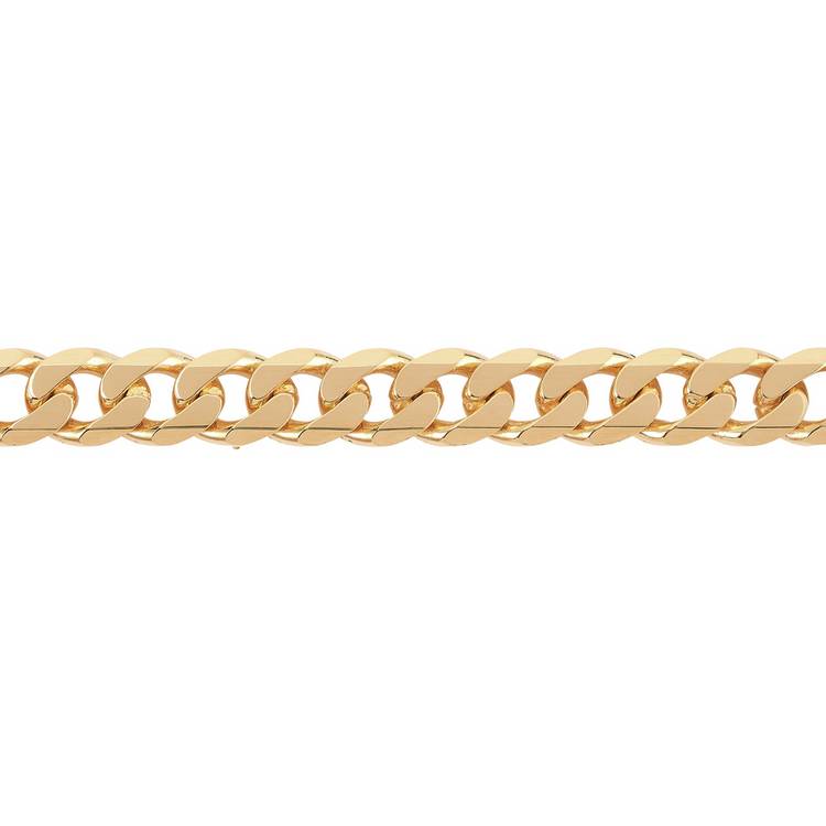 Revere 9ct gold plated sterling silver curb bracelet 21.6cm (British brand)