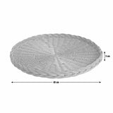 Habitat handwoven rattan decorative tray green 40cm - British product