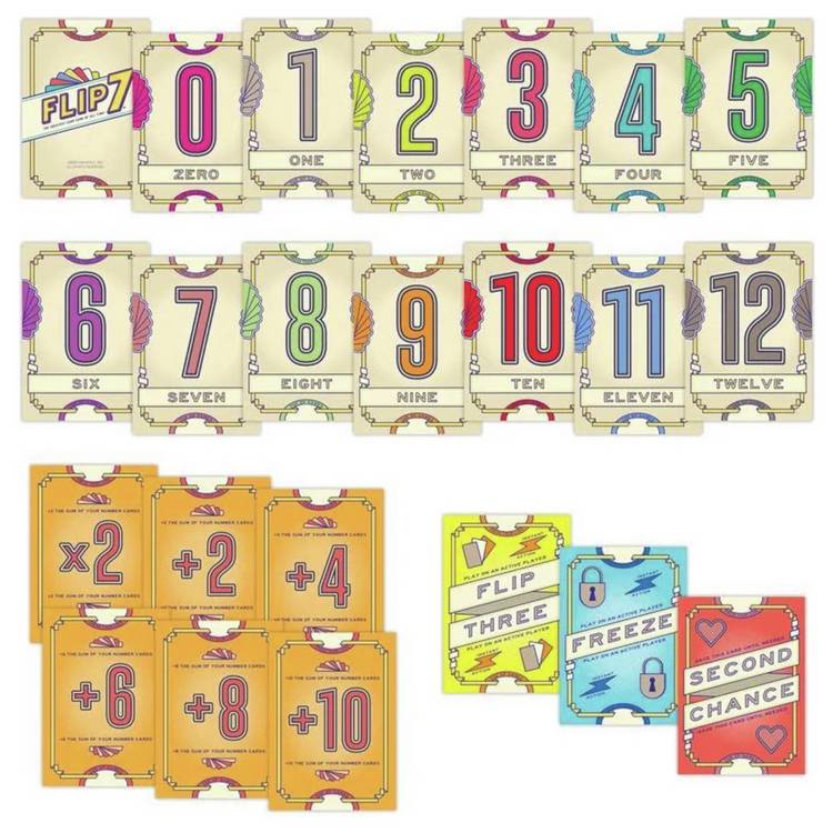USA-OPOLY Flip 7 card game family fun - British product