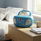 Groov-e Boombox CD player radio blue portable (British brand)