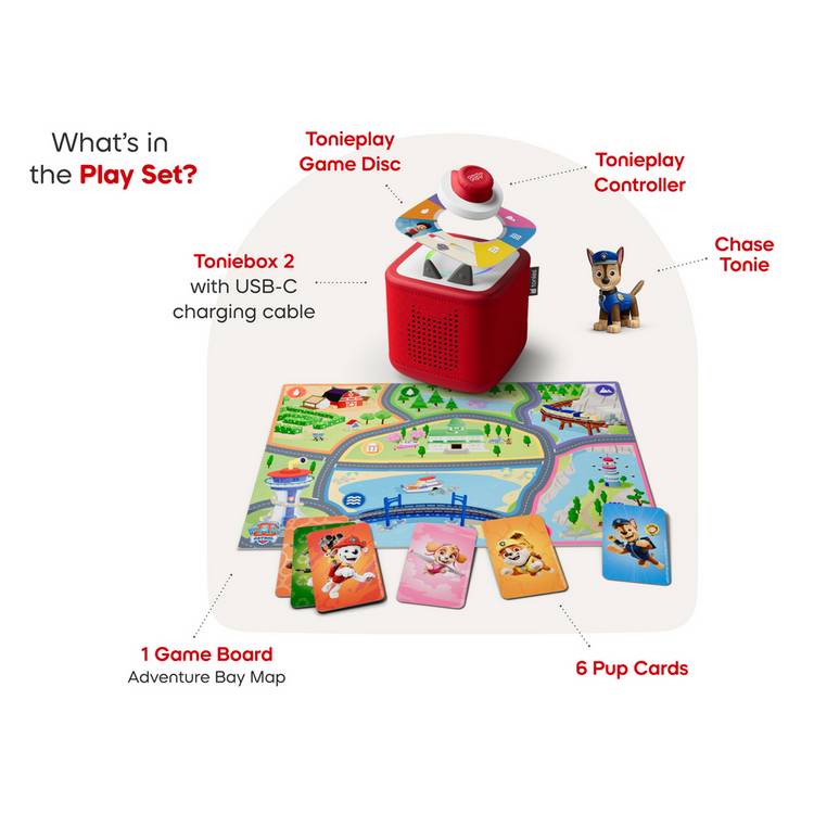 tonies Teal Toniebox 2 with PAW Patrol Chase Tonie (British brand)