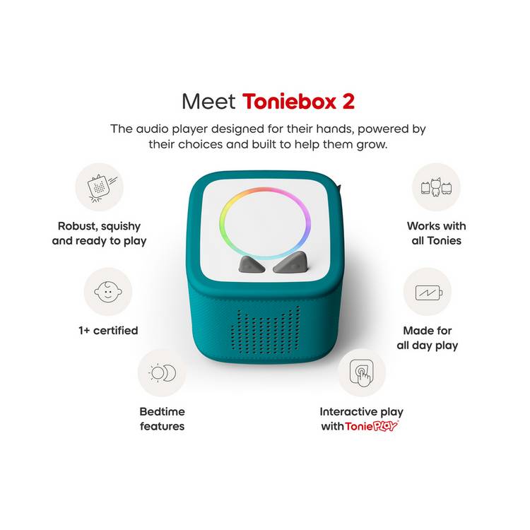 tonies Teal Toniebox 2 with PAW Patrol Chase Tonie (British brand)