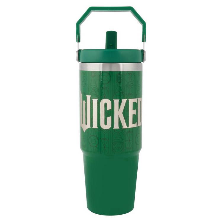 Wicked stainless steel green handle cup 900ml, imported from the UK
