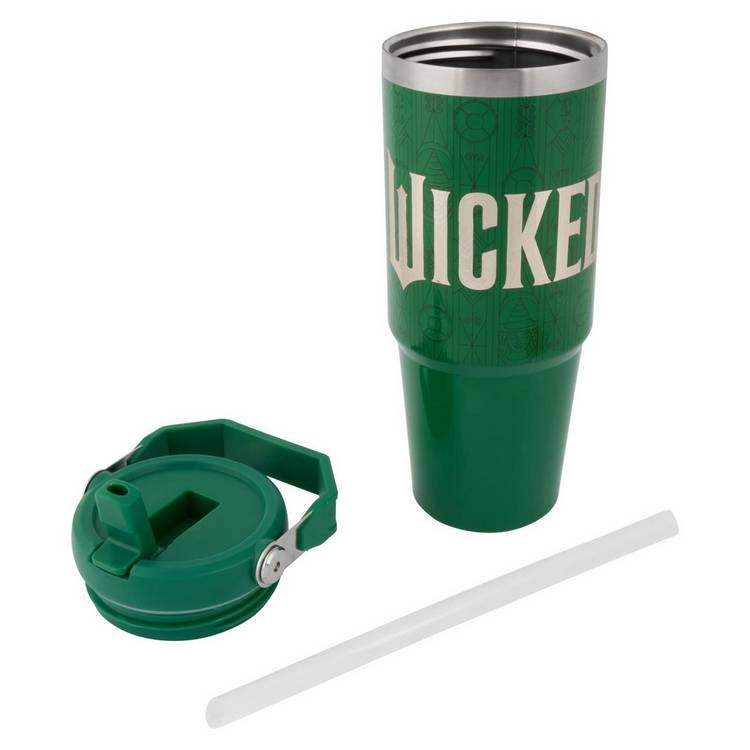 Wicked stainless steel green handle cup 900ml, imported from the UK