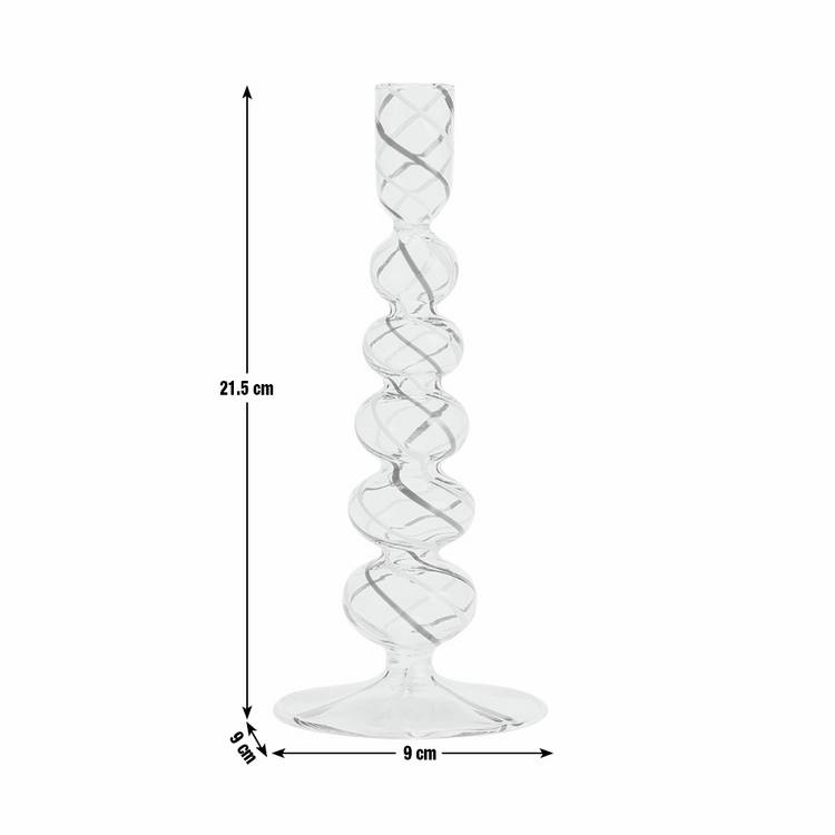 Habitat swirled glass candlestick 21.5cm, UK version