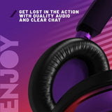 STEALTH C6-100 gaming headset red and purple over-ear (British brand)