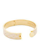 Halcyon Days gold-plated enamel bee sparkle bangle, imported from the UK