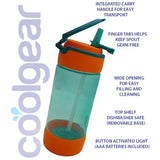 Cool Gear orange light-up bottle 473ml, UK version