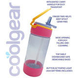 Cool Gear Light Up Bottle Pink 473ml (British brand)