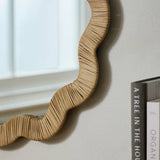 Habitat rattan wavy wall mirror 90x60cm (British brand)