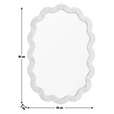 Habitat rattan wavy wall mirror 90x60cm (British brand)