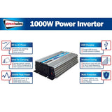 Streetwize 1000W modified sine wave power inverter, UK version