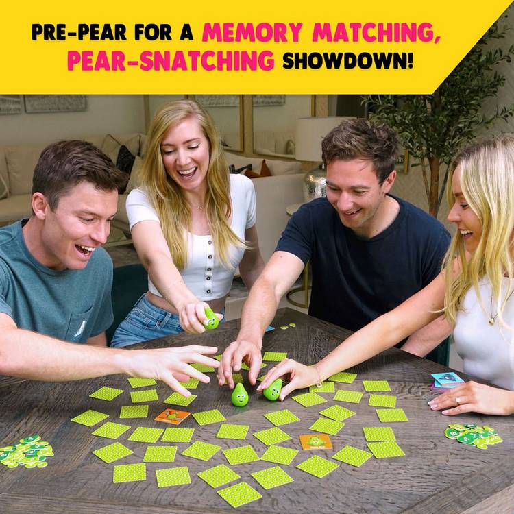 Snatching Pears card game with 5 squishy pears, UK version