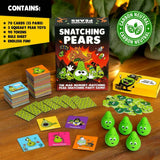 Snatching Pears card game with 5 squishy pears, UK version