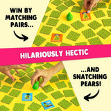 Snatching Pears card game with 5 squishy pears, UK version