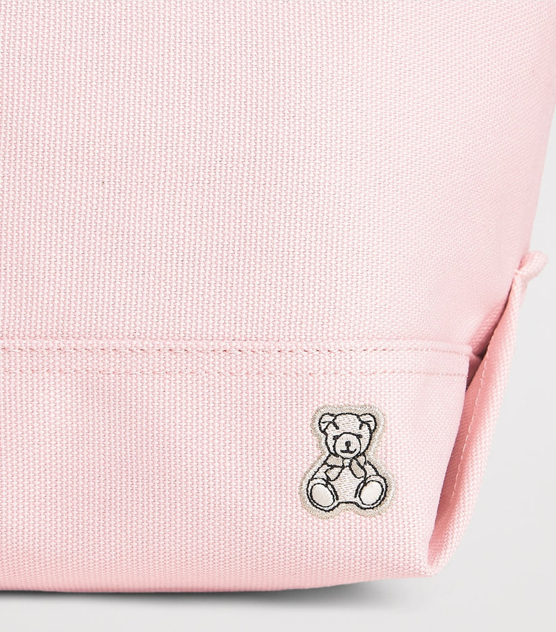 Harrods medium cotton tote bag with embroidered logo, UK version