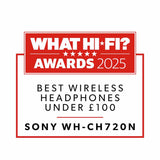 Sony WH-CH720N over-ear wireless headphones in pink, UK version