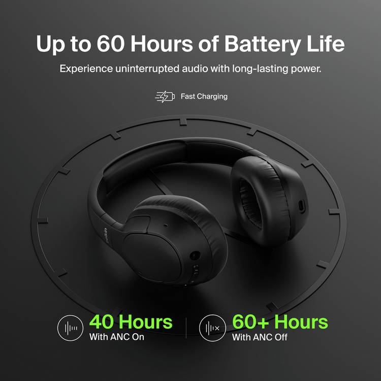 Belkin SoundForm Isolate active noise cancelling wireless headphones (British brand)