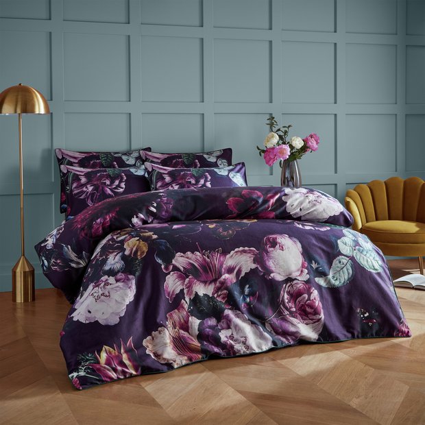 Paoletti Cordelia purple double bedding set, UK version