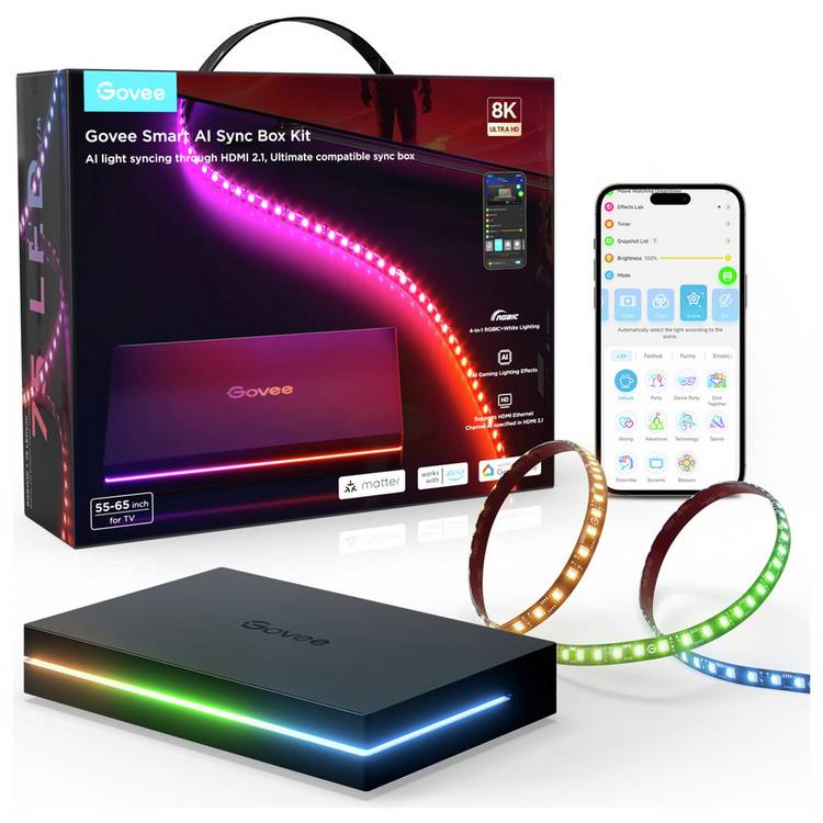 Govee AI Gaming Sync Box 2 with HDMI 2.1 (British brand)