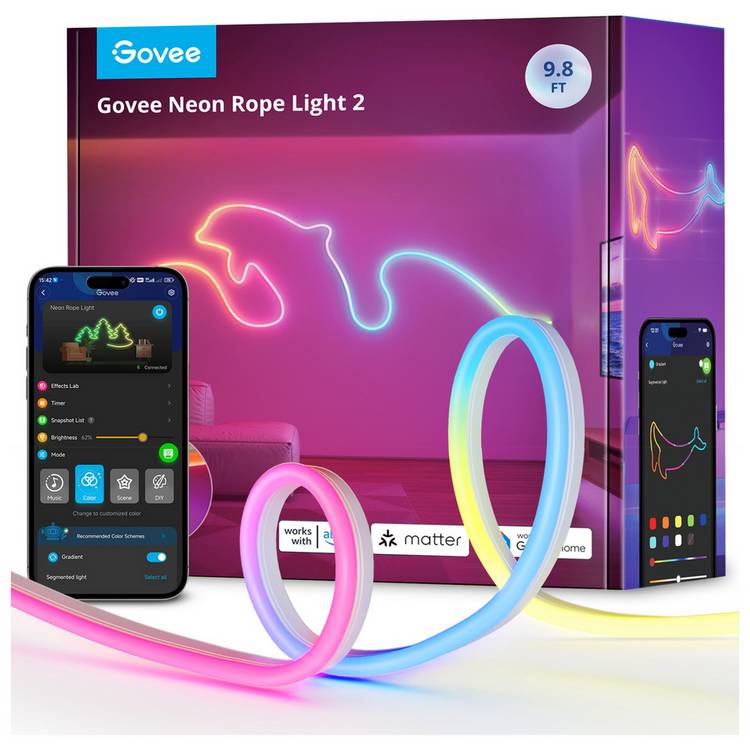 Govee Neon Rope Light 2 3m, imported from the UK