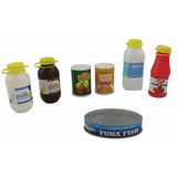 Chad Valley cash register toy with play food, UK version