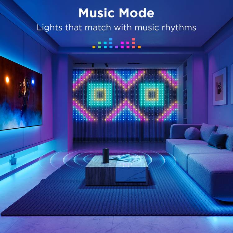 Govee RGBIC curtain lights 400 LEDs smart lighting - British product
