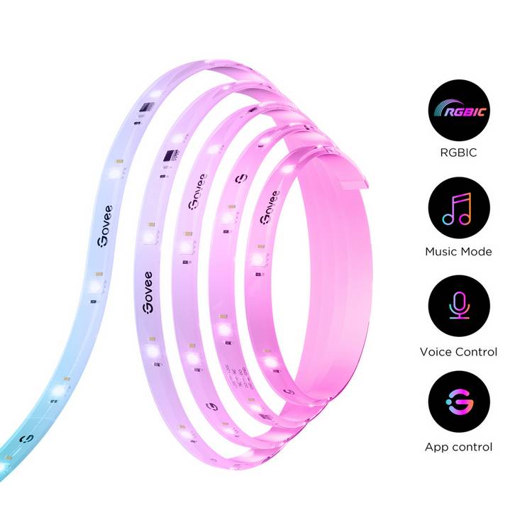 Govee RGBIC Strip Light with epoxy coating 5m (British brand)