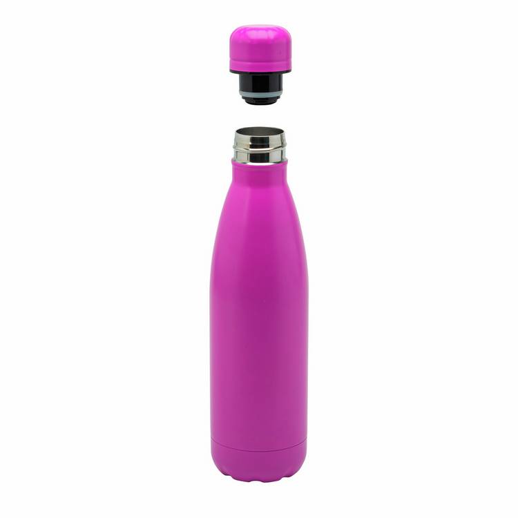 Smash stainless steel pink soda bottle 500ml, imported from the UK