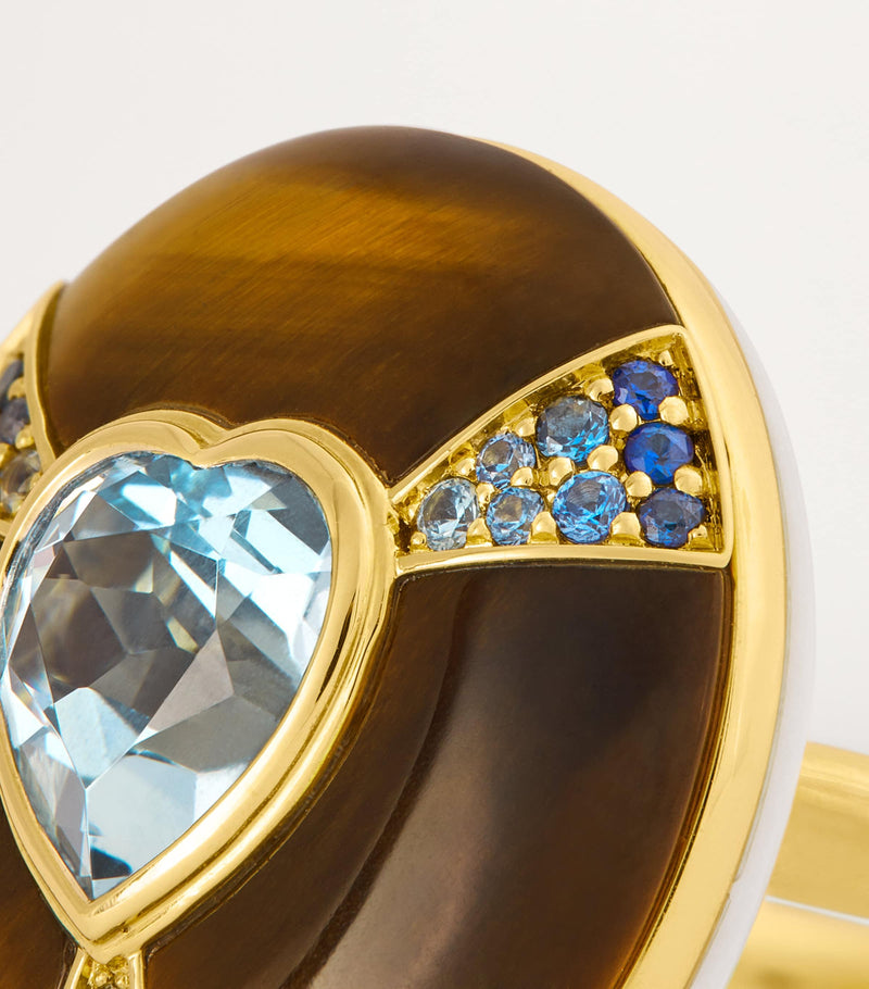 Emily P. Wheeler yellow gold mixed stone balance ring, UK version