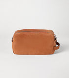Brunello Cucinelli suede travel wash bag with zip closure - British product