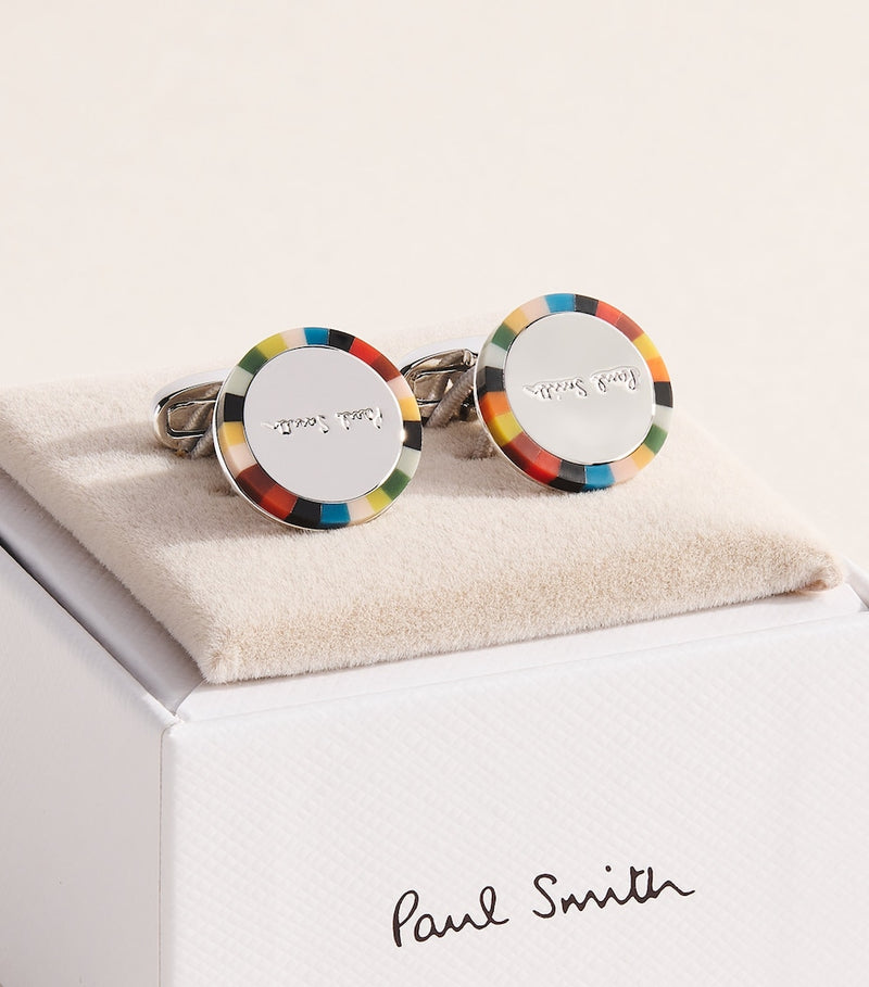 Paul Smith Signature Stripe Edge Manschettenknöpfe - britisches Produkt