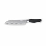 Argos Tower Soft Grip Santoku Knife - Black & Silver- Buy online at McGrocer