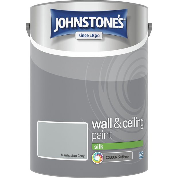 Johnstone's Silk Paint Manhattan Grey 5L, UK version
