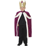 Smiffys Kiddy King Costume purple robe and crown - British product