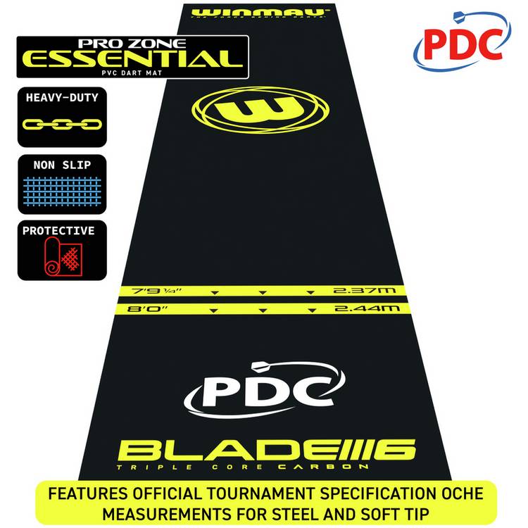 Winmau Pro-Zone dartboard mat, UK version