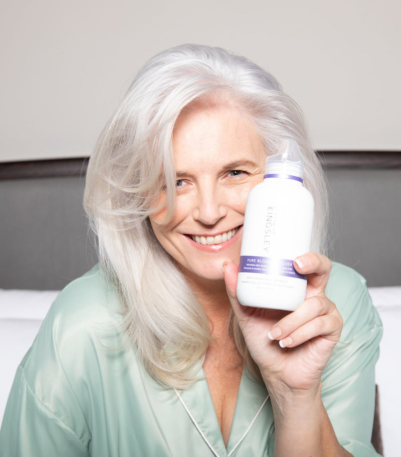 Philip Kingsley Pure Blonde Silver Shampoo and Conditioner Duo, imported from the UK