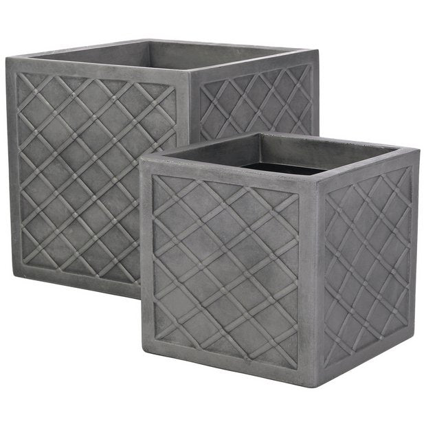 Sankey Square Lazio planters set of 2, imported from the UK